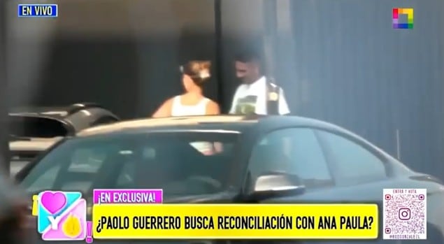 Ana Paula Consorte y Paolo Guerrero captados por las cámaras de 'Amor y fuego'.