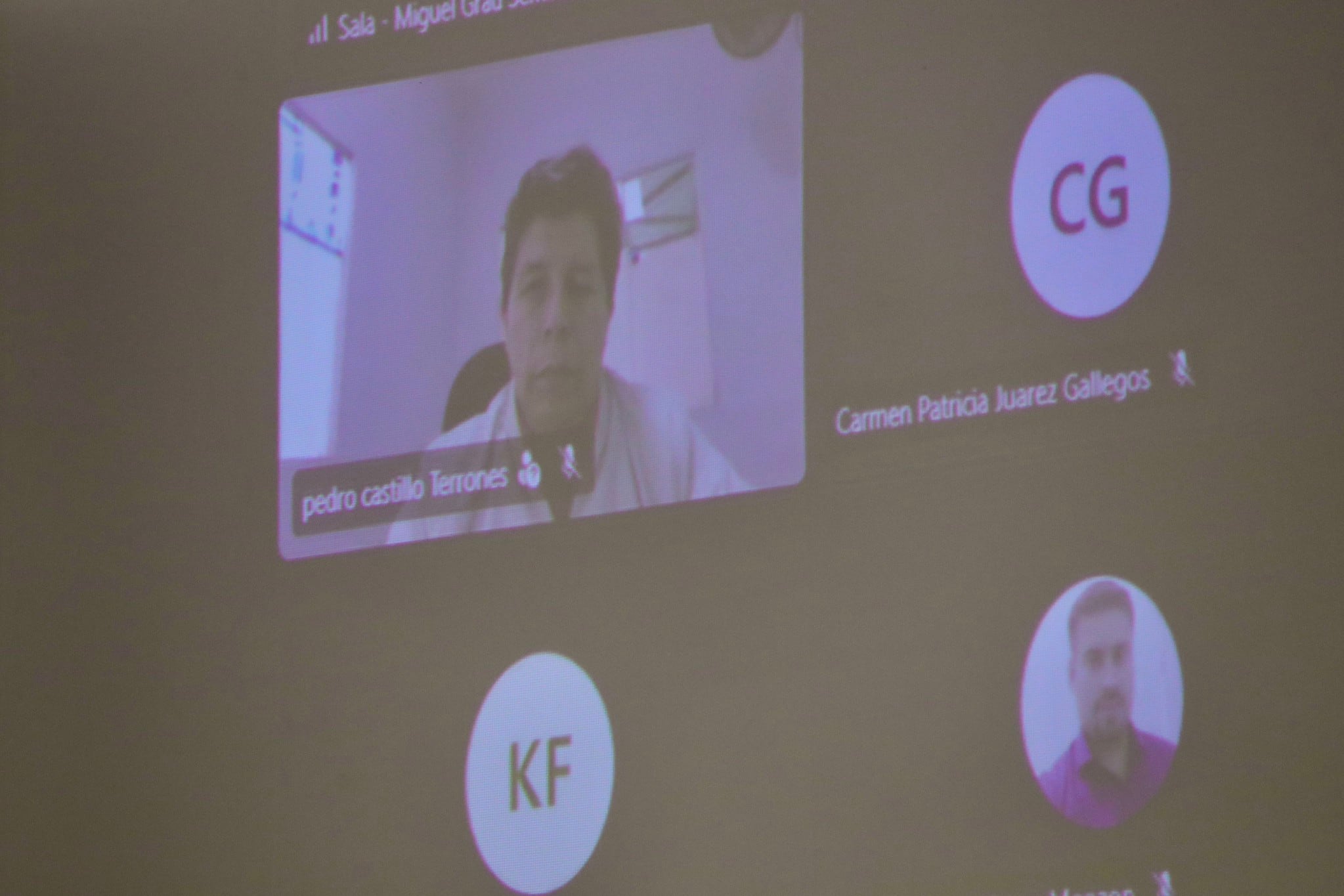 José Domingo Pérez defendió a Pedro Castillo ante la subcomisión, y el expresidente participó virtualmente desde Barbadillo. (Foto: Congreso)