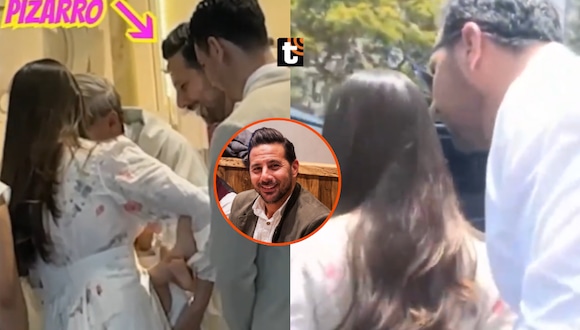 TROME- Claudio Pizarro bautizó a su bebé en Lima junto a su actual pareja: ¿Se viene la boda?