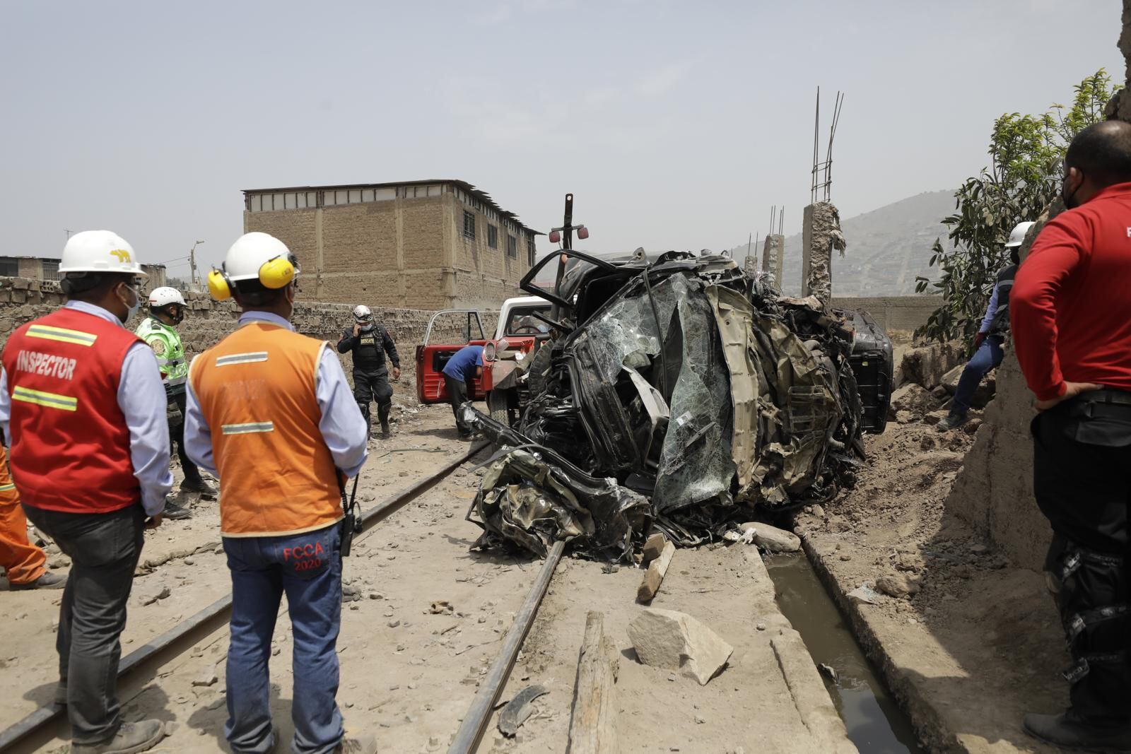 Así terminó la camioneta del herido. | Foto: Jessica Vicente