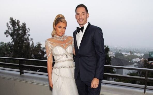 Paris Hilton y Carter Reum en su boda del 11 de noviembre de 2021. (Foto: Paris Hilton / Instagram)