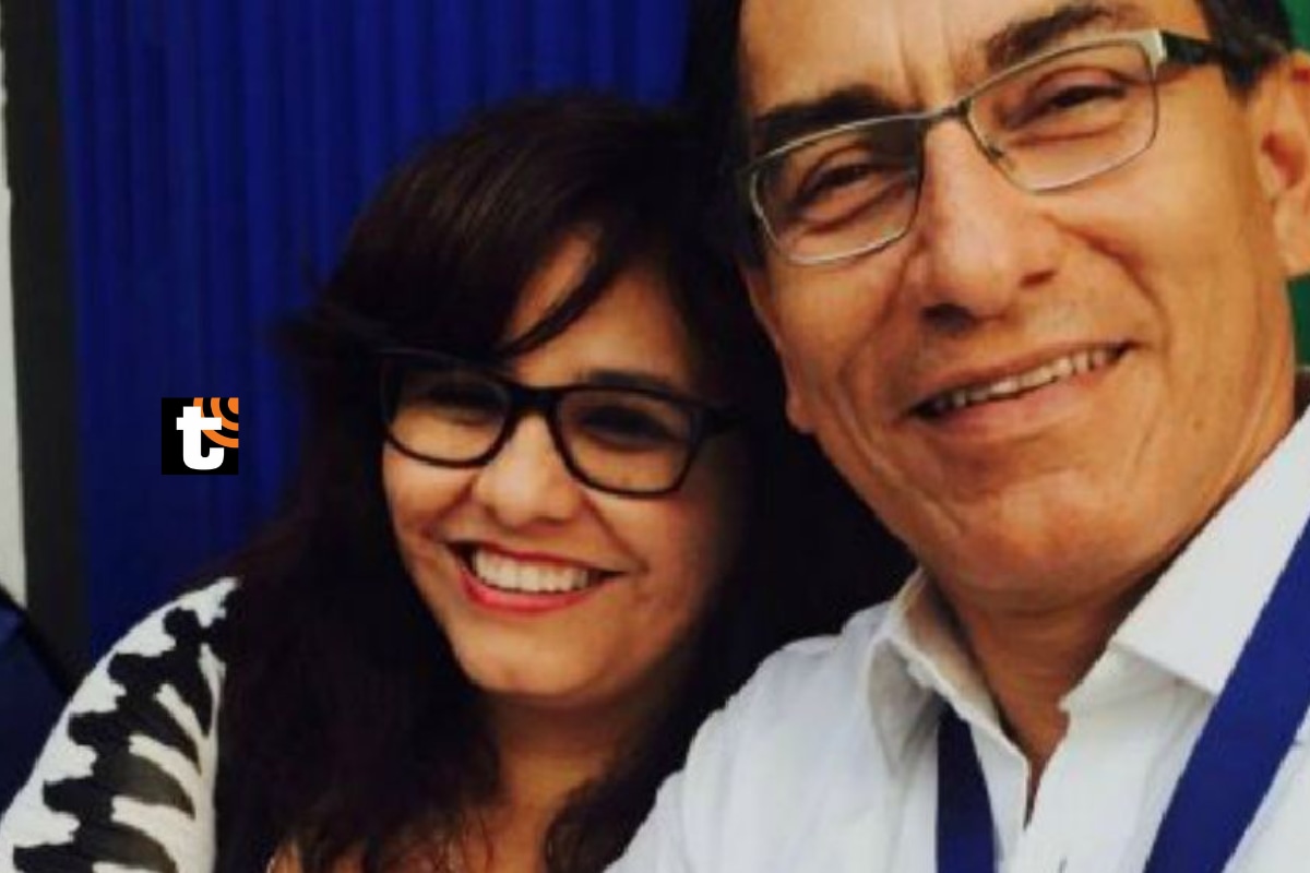 Martín Vizcarra junto a su esposa, la educadora moqueguana Maribel Díaz. (Twitter/@MartinVizcarraC).