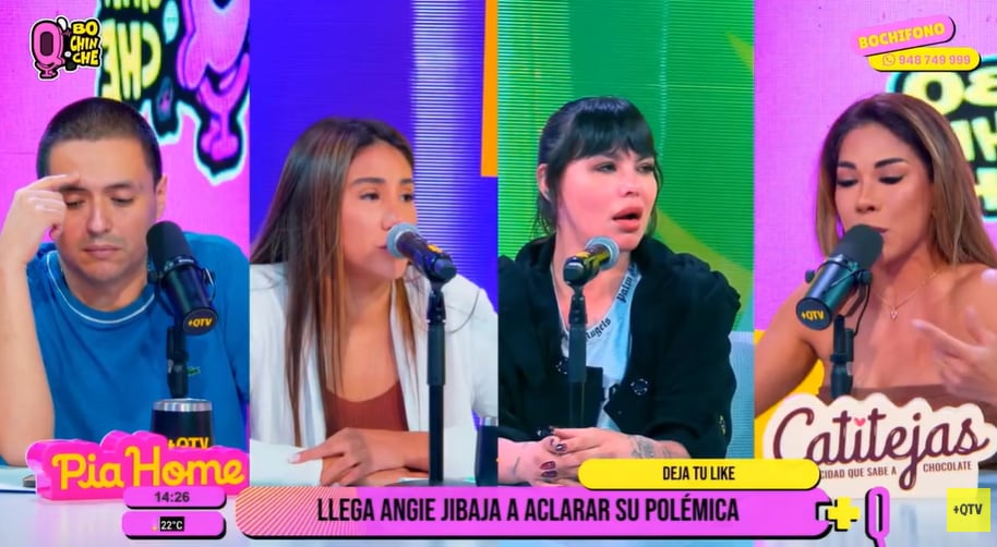 Angie Jibaja se quiebra y responde por denuncia de su hotel. Foto: Captura de Q'Bochinche