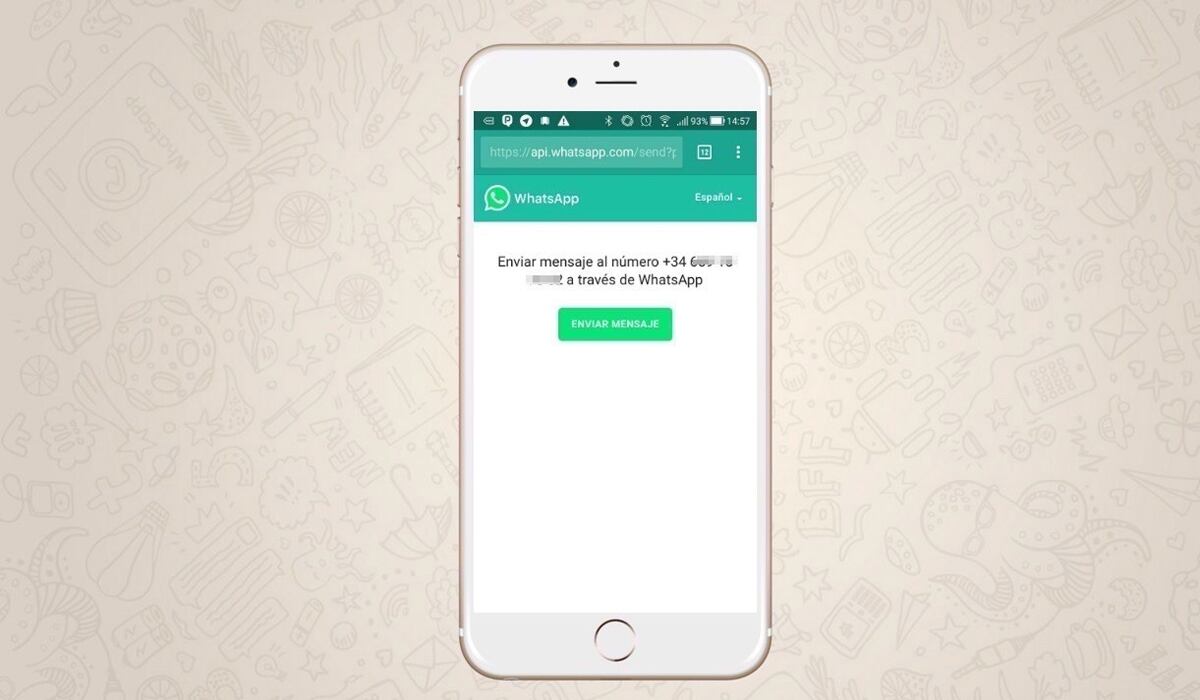Para poder conversar con alguien del extranjero, deberás ingresar su código de país. (Foto: WhatsApp)