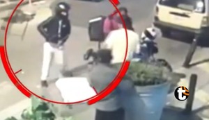 Sale a recoger delivery y sicario le dispara a quemarropa: Fuertes imágenes