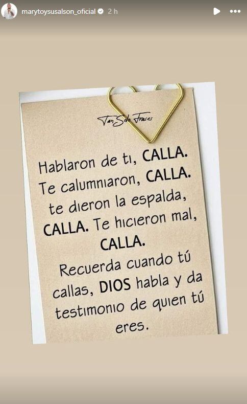 Maryto y su indirecta a Giuliana Rengifo