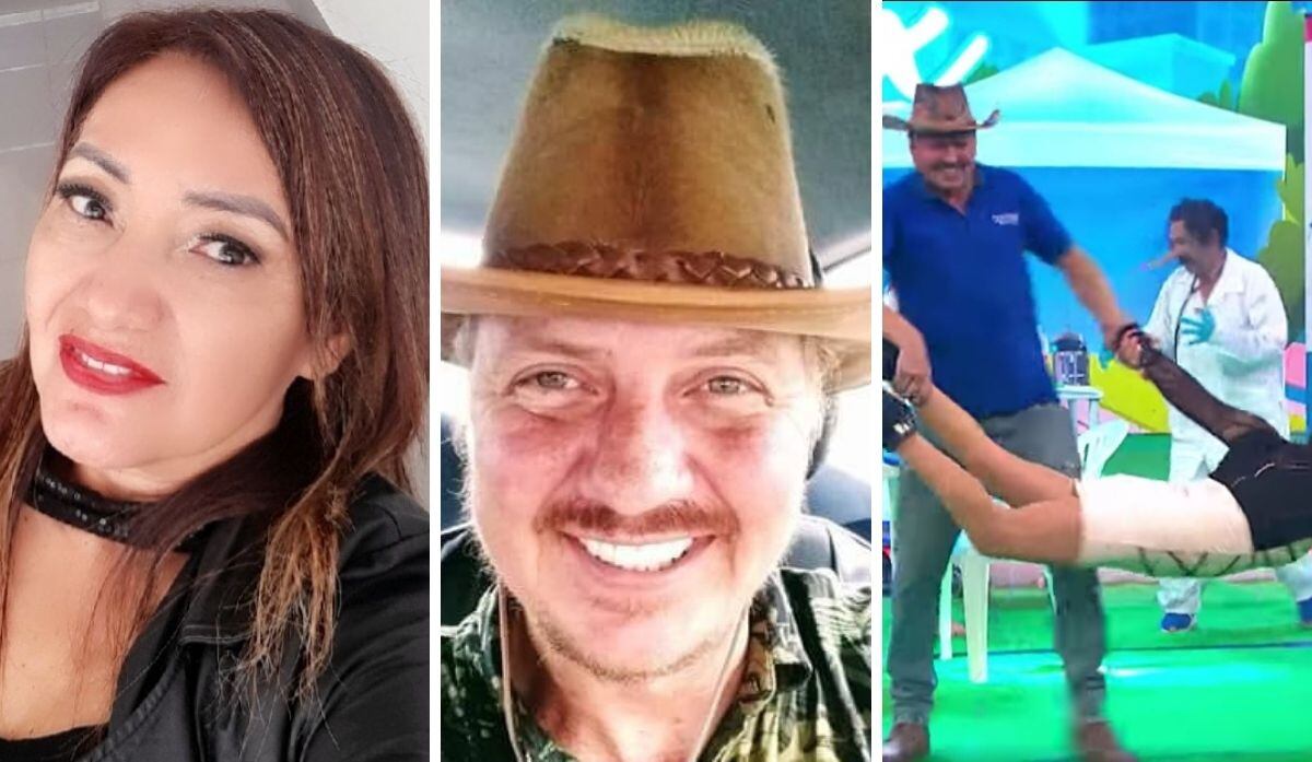 Flor de Huaraz y el gringo Karl han protagonizado fuertes enfrentamientos tras su separación. (Composición: Facebook / captura América TV)