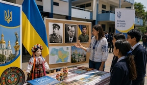 Actividades de la Embajada de Ucrania en colegios peruanos ponen el foco en la diplomacia cultural