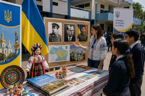 Actividades de la Embajada de Ucrania en colegios peruanos ponen el foco en la diplomacia cultural