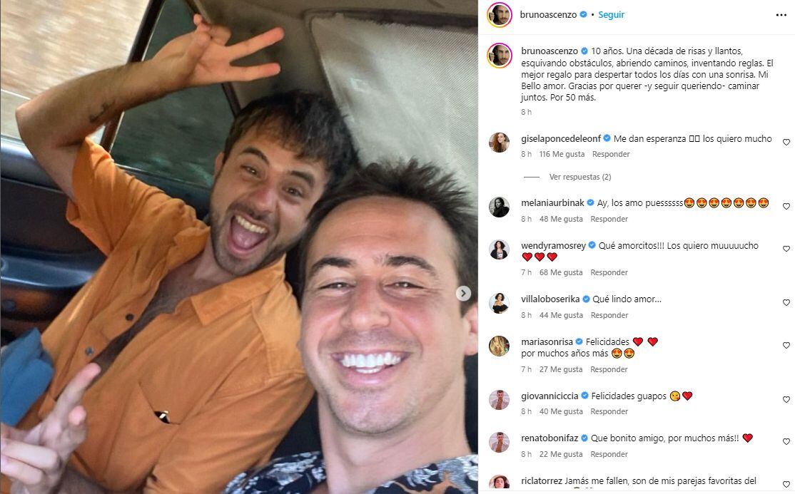 Bruno Ascenzo le dedica mensaje a Adrián Bello