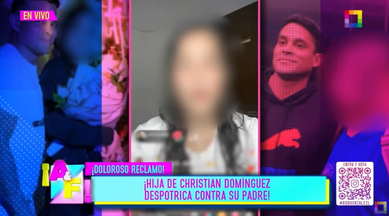 Hija de Christian Domínguez recuerda que su padre ha sido infiel cada tres años.