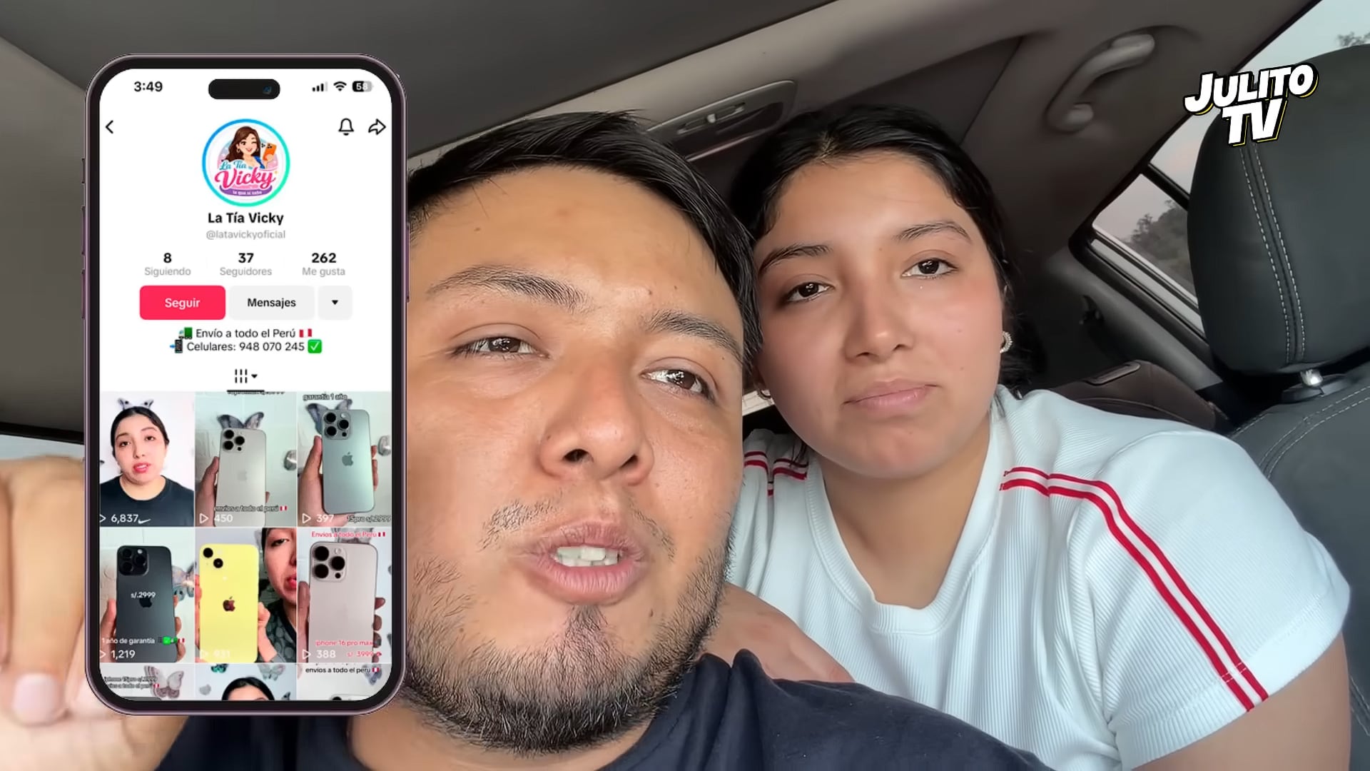 Promocionan canal de TikTok de su novia.
