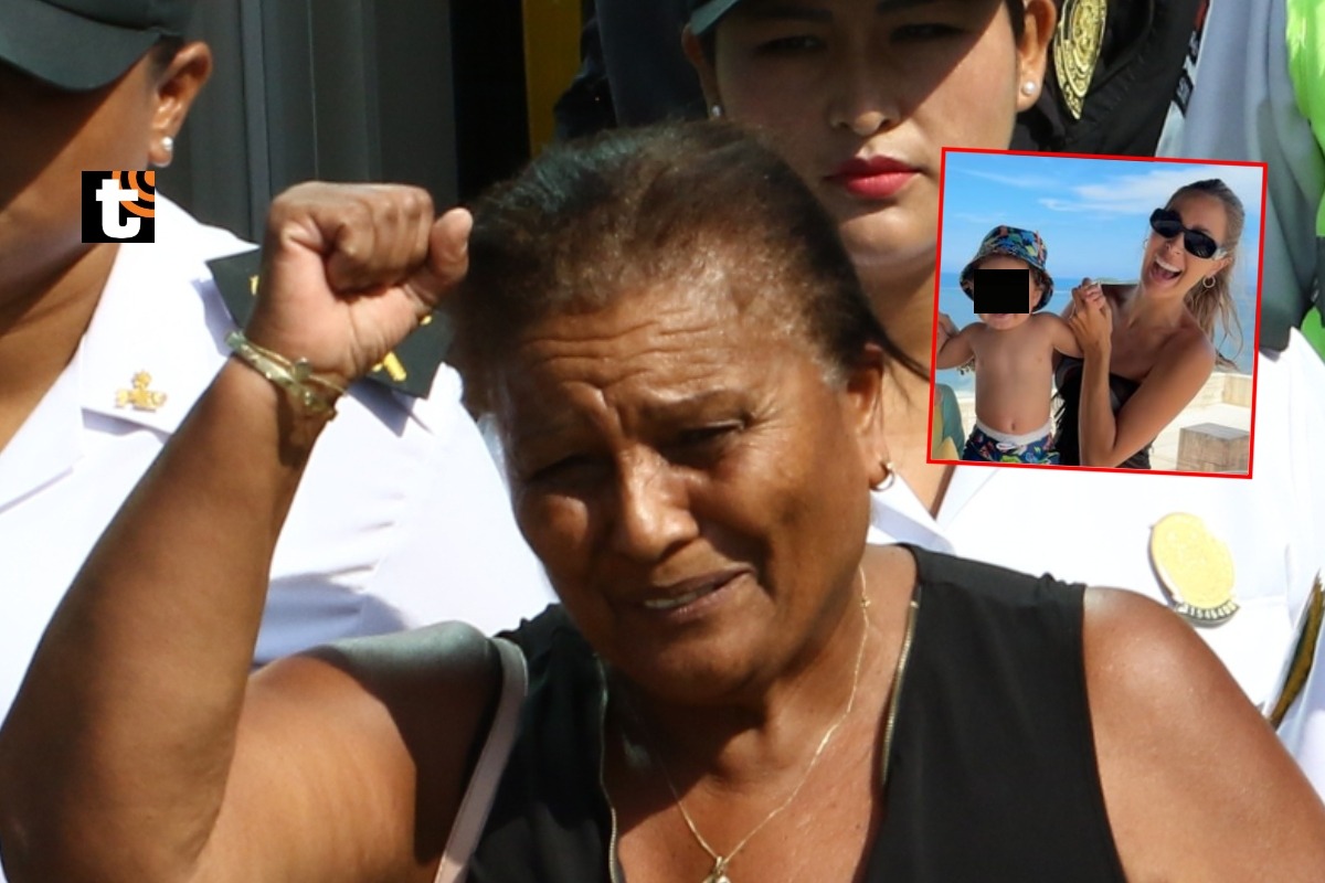 Doña Peta viajó a Trujillo y acompañó a Guerrero en primer partido. (Foto:GEC)