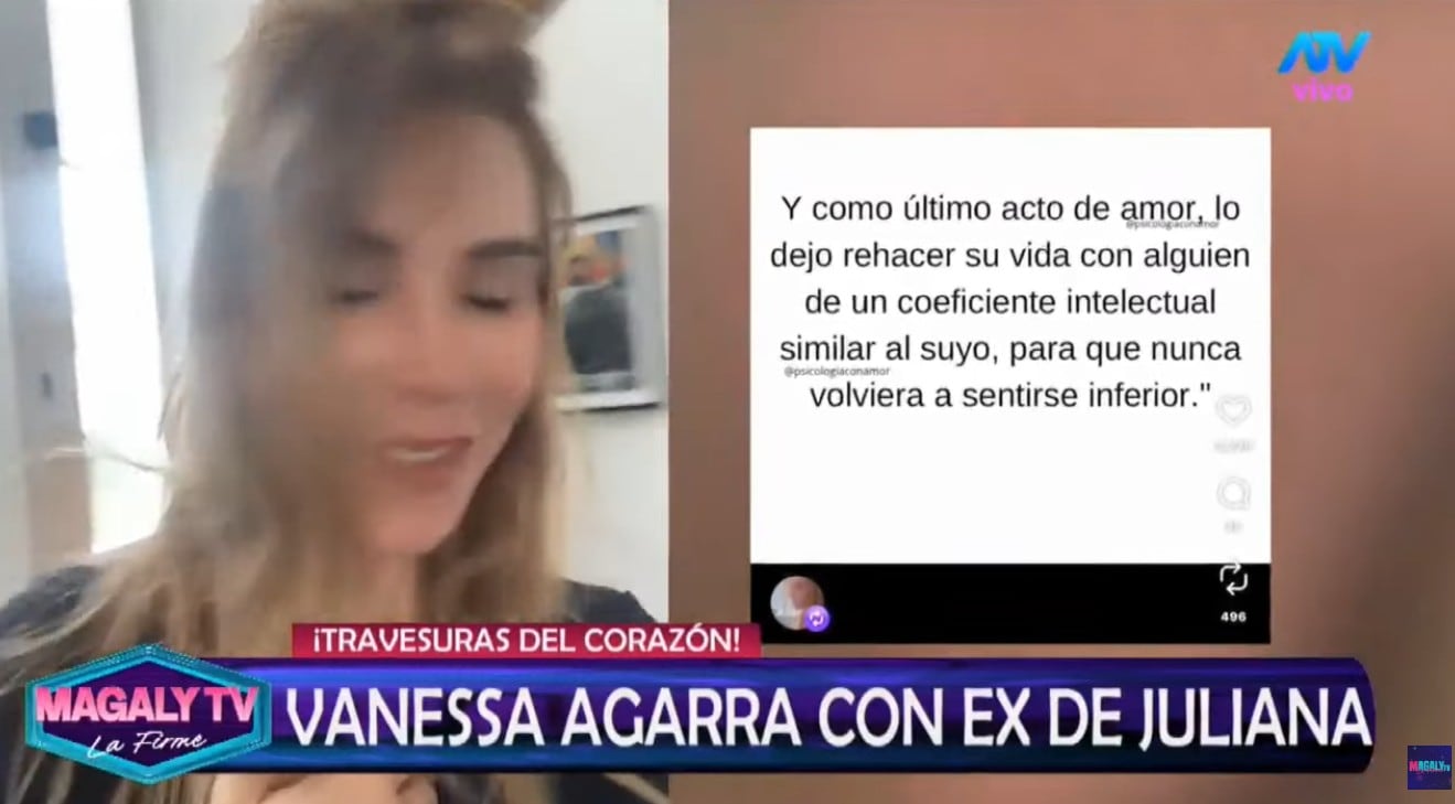 Juliana Oxenford lanza indirectas en medio del romance de su exesposo.