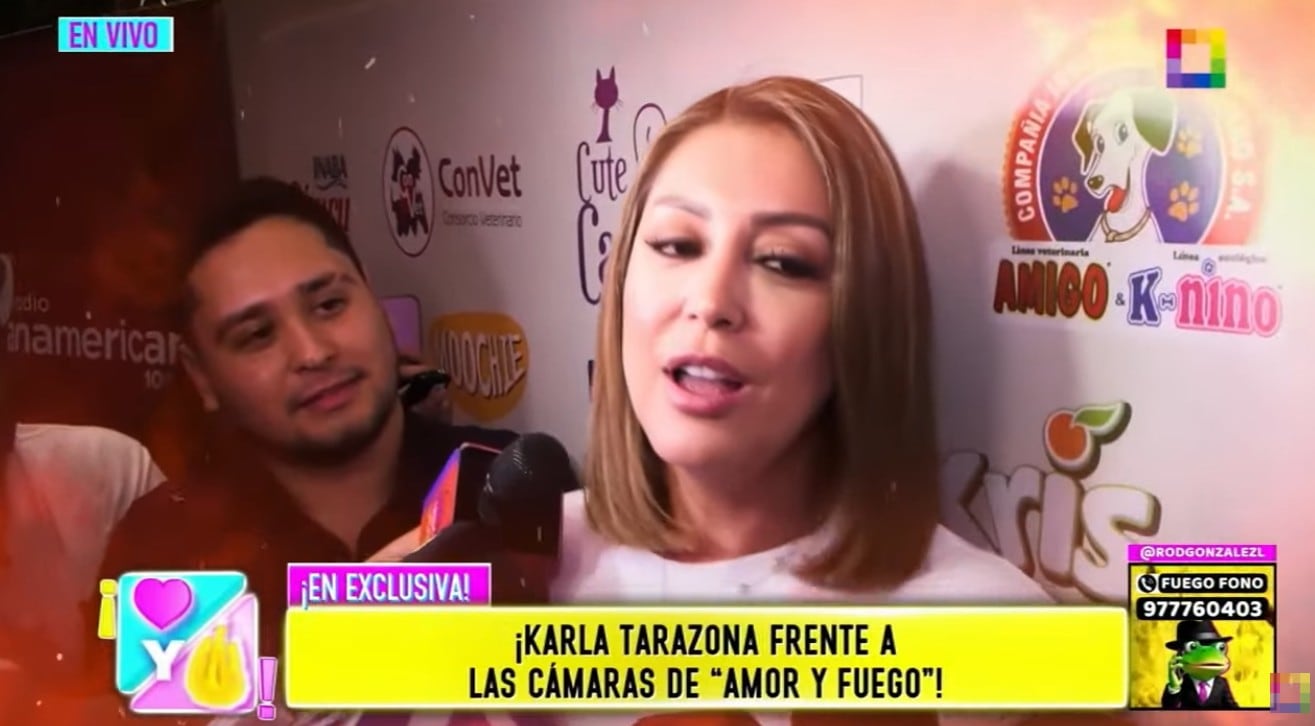 Karla defiende a Christian Domínguez.