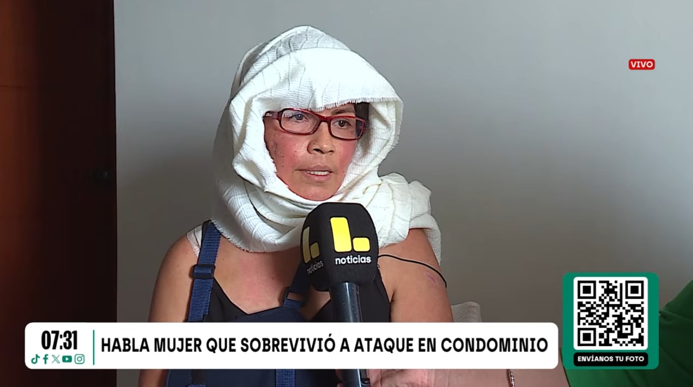 Mujer que se salvó tras ser atacada en su condominio en Jesús María dice sospechar de su esposo como el autor intelectual.