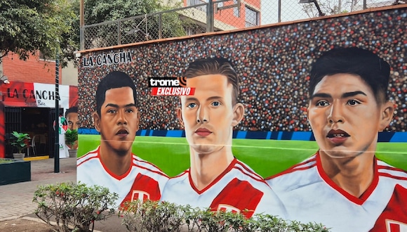 El primer mural con Joao Grimaldo, Oliver Sonne y Piero Quispe, nuevos seleccionados de la Blanquirroja por Copa América 2024. (Entrevista: Isabel Medina / Trome).