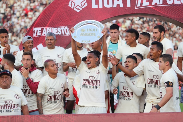 Celebración de Universitario como ganador del Torneo Apertura (Fotos: Jesús Saucedo)