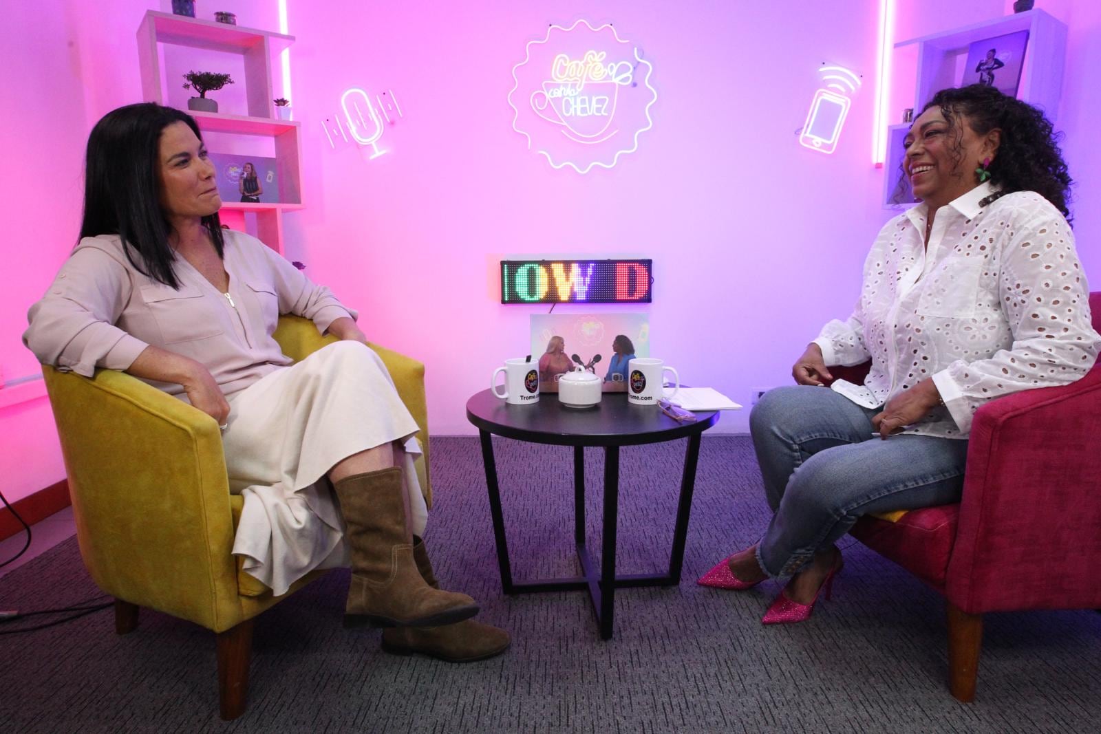 Daniela Cilloniz en el Café con la Chevez. Foto: Martín Herrera | @photo.gec