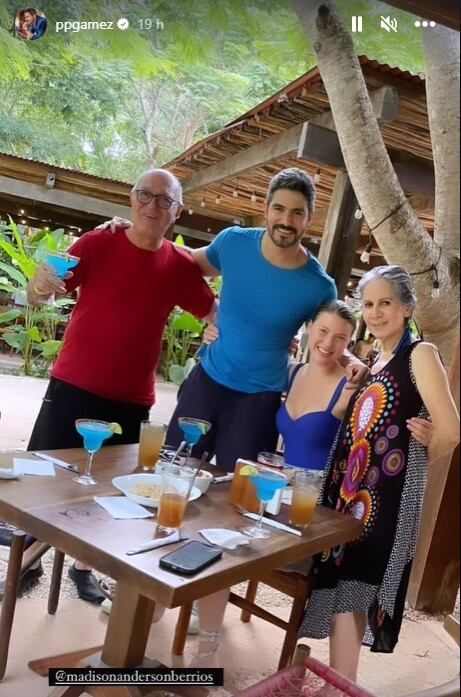 Madison Anderson y Pepe Gamez en familia (Foto: Pepe Gamez/historia de Instagram)