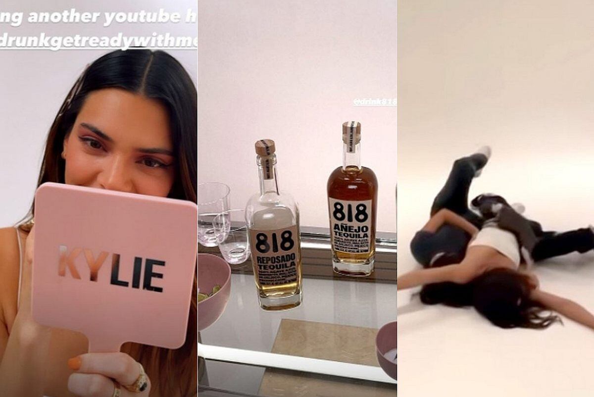 Kendall Jenner fue la nueva invitada del programa de Kylie Jenner en YouTube, pero el tequila les jugó en contra. (Foto: @kyliejenner / Instagram)