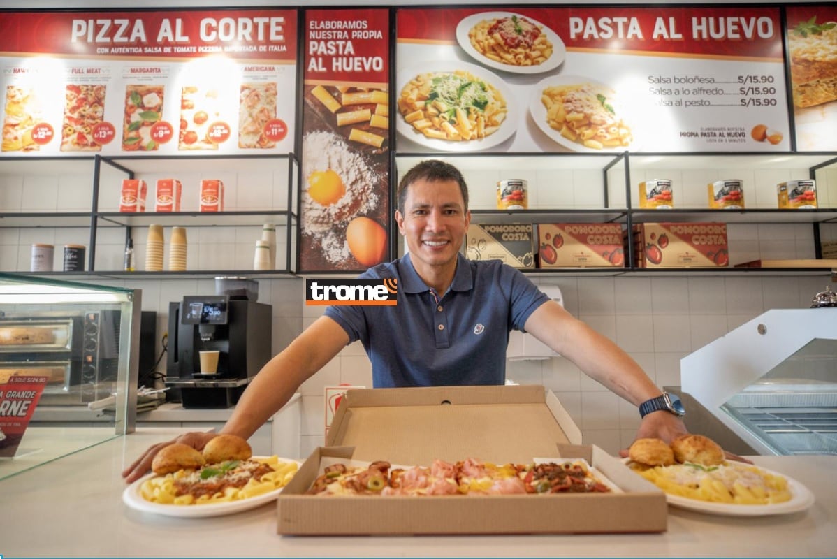 Renzo Costa, con su nueva marca Pomodoro Costa, abre su primer restaurante de formato grande dedicado a pastas y pizzas. Está junto a su tienda de finos artículos de cuero. (Entrevista: Isabel Medina / Foto: Britanie Arroyo / Trome).