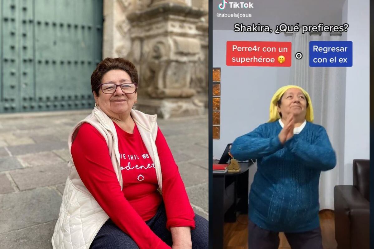 Abuelita dice que es su nieto Josua quien le ayuda a grabar sus videos en TikTok.