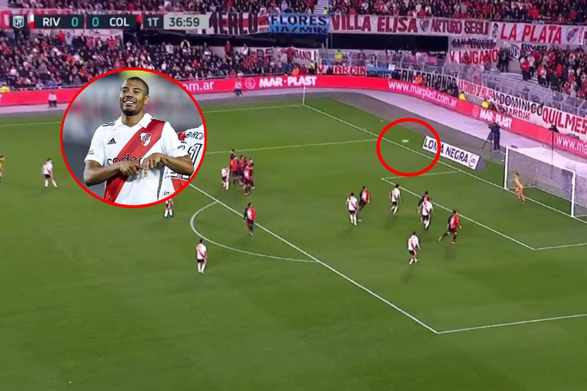 Nicolás de la Cruz anotó un gol de tiro libre en el River Plate vs. Colón. Foto: ESPN