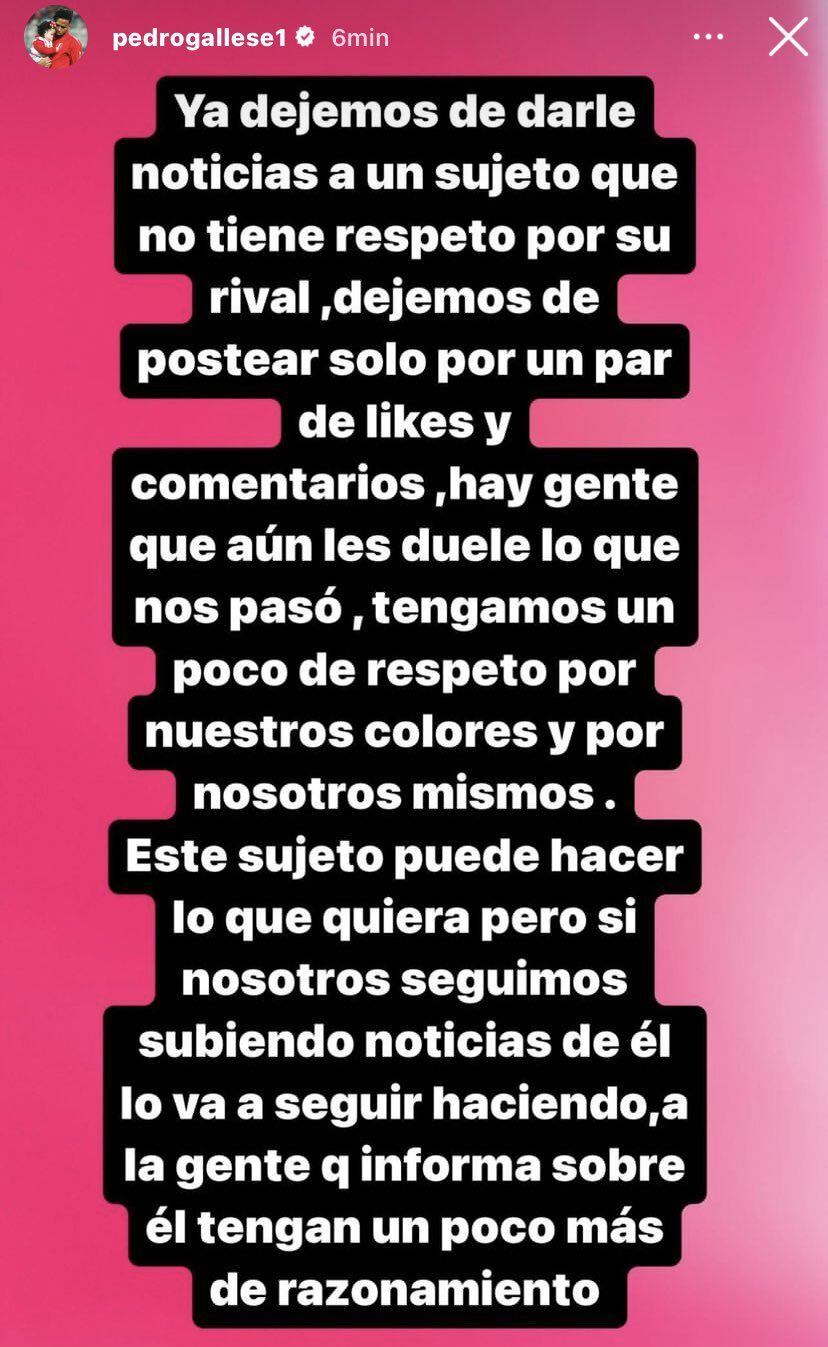 Pedro Gallese indignado por las repercusiones que genera Andrew Redmayne. (Foto: Instagram)