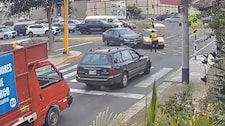 Surco: Inspectora de tránsito es embestida por automóvil en nueva Vía Expresa Sur | VIDEO
