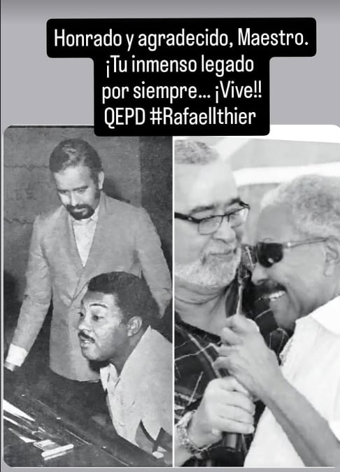 Conmovedor mensaje de Andy Montañez dedicado a Rafael Ithier. (Instagram)