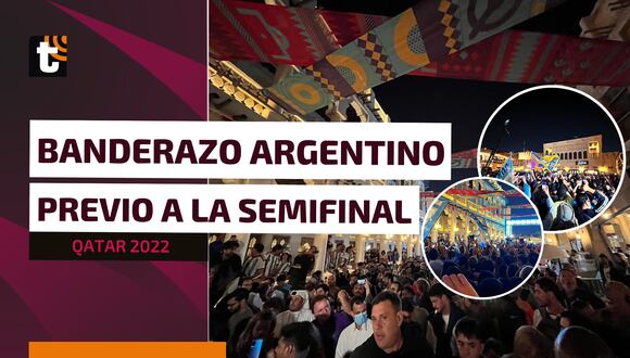 Qatar 2022: así fue el banderazo albiceleste en la previa de Argentina vs. Croacia