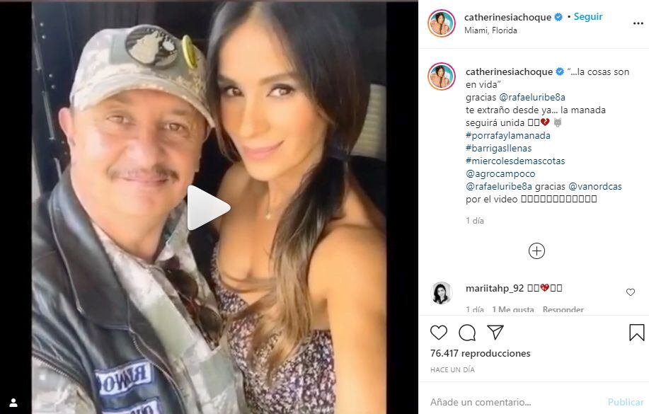 Cattherine Siachoque también se despidió de su colega (Foto: Instagram)
