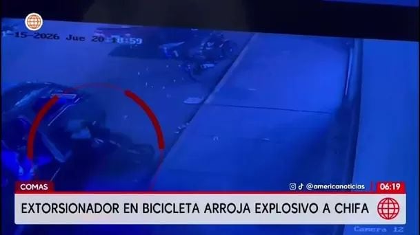 Extorsionador se trasladaba en bicicleta. Foto: América noticias.