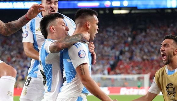 Argentina festeja clasificación a siguiente ronda de Copa América ante Chile (Foto: Getty Images)