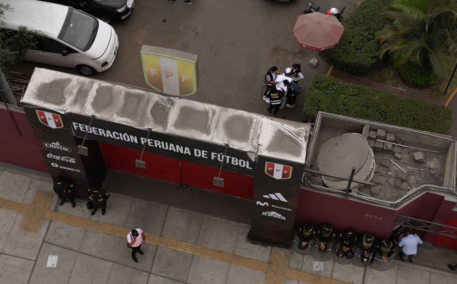 Diligencias fiscales en Videna de San Luis, sede de la Federación Peruana de Fútbol (FPF). (Foto: Joel Alonzo/ @photo.gec)