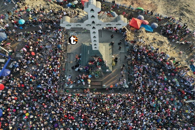 Impactantes imágenes del Vía Crucis de Cristo Cholo. (Fotos: Julio Reaño/@photo.gec)