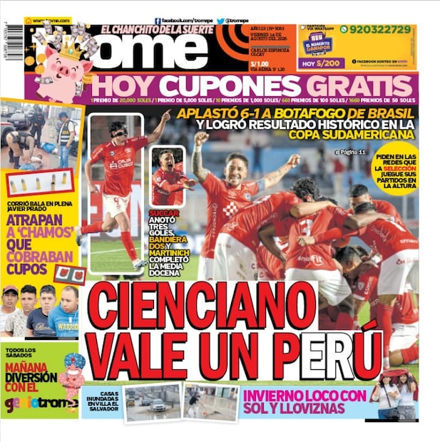 Portada de Trome