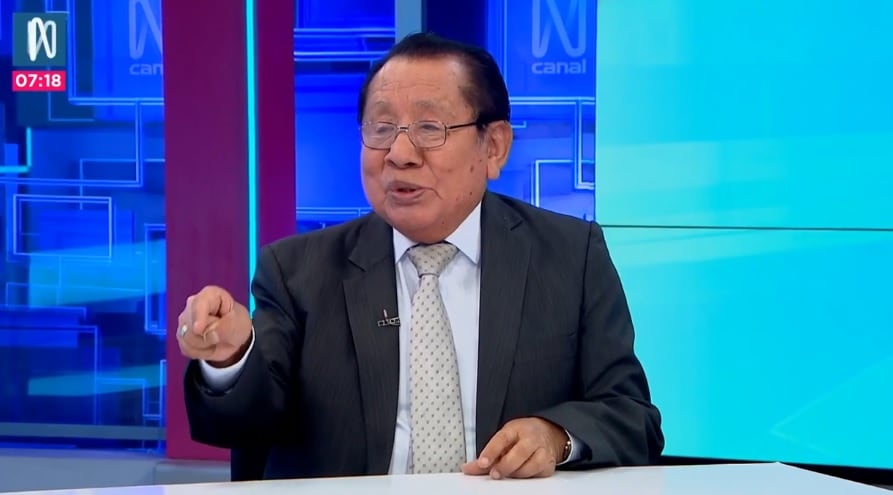 Exdecano del Colegio de Abogados de Lima, Mario Amoretti, le recomienda a 'Chibolín' que evalúe someterse a la colaboración eficaz (Foto: Captura Canal N)