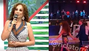 Janet nerviosa por preguntas sobre misterioso galán al que tomó de la mano: “No tengo nada que decir” | VIDEO