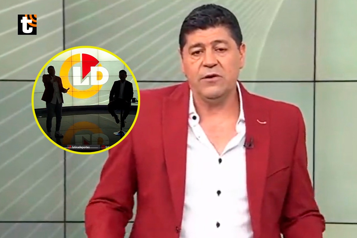 Checho Ibarra queda sorprendido porque le apagaron las luces del set. Foto: Captura.