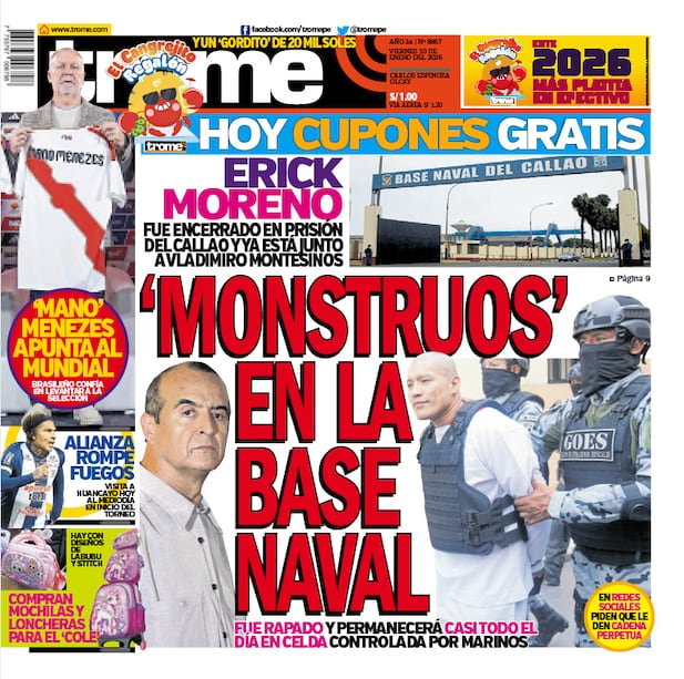 Portada Trome viernes 30 de enero de 2026