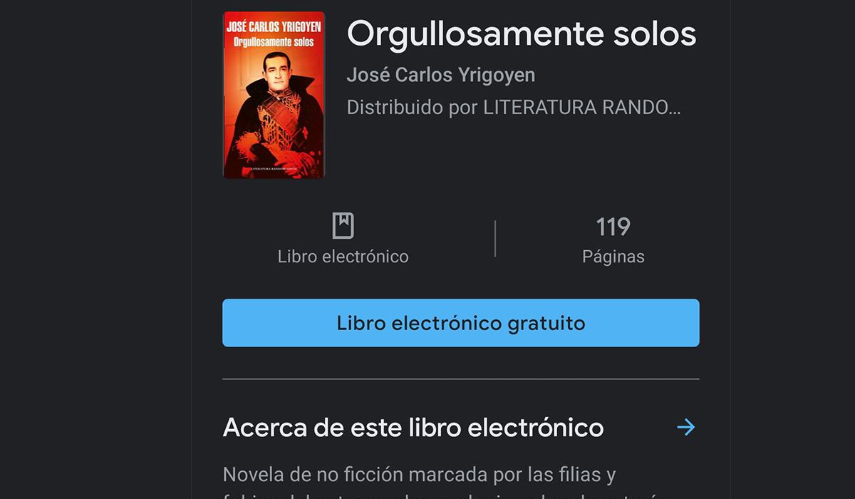 Tan solo pulsa sobre el "libro electrónico gratuito" y empezarás a leerlo de manera rápida en tu celular. (Foto: Google)