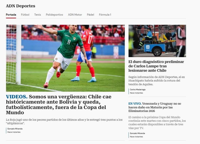 Los diarios chilenos criticaron duramente a Ricardo Gareca tras la histórica derrota en casa ante Bolivia.