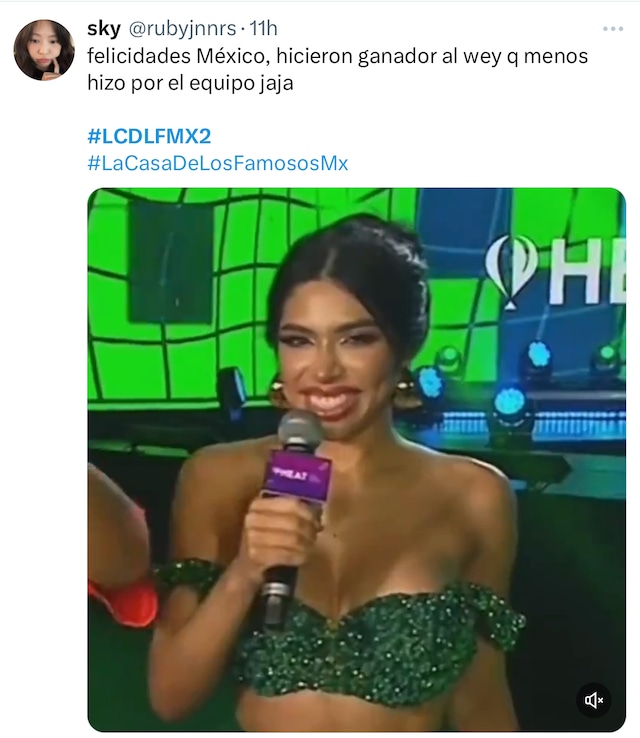 Los memes de la final de La casa de los famosos México (Foto: Trome - Twitter)