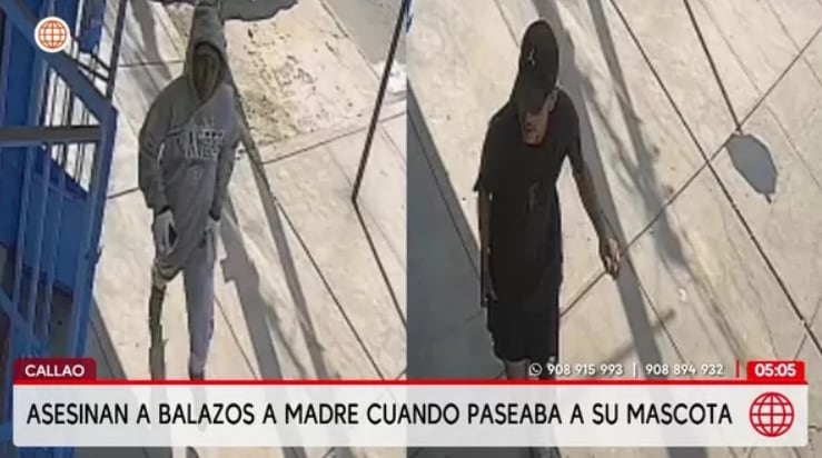 Cámara de seguridad captó a los presuntos responsables del crimen a madre de familia en el Callao.