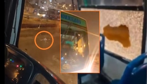 Balean bus en Chorrillos, a pocas horas del inicio del paro de transportes