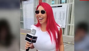 Deysi Araujo fue una de las primeras en votar y vistió ‘tapadita’ para que no la ‘rajen’