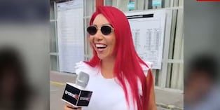 Deysi Araujo fue una de las primeras en votar y vistió ‘tapadita’ para que no la ‘rajen’.