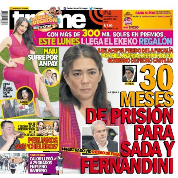 Portada Trome del viernes 4 de julio